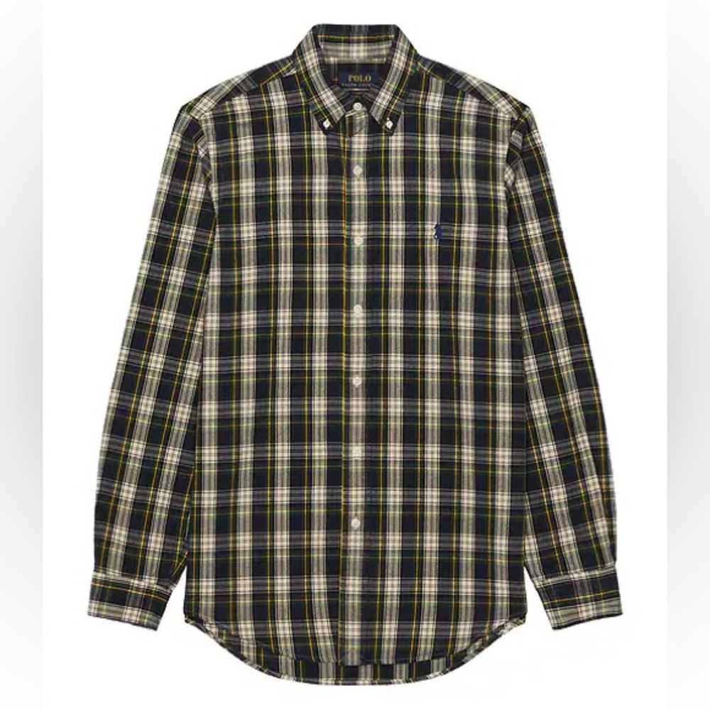 NWT polo ralph lauren classic plaid oxford shirt in multi | 100% cotton | sz XL